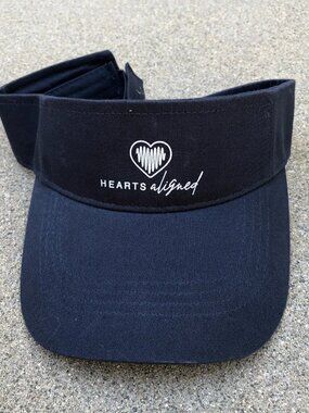 HIT HEARTS ALIGNED Santa Barbara Visor Hat Men's High Crown Cap Blue Adjustable